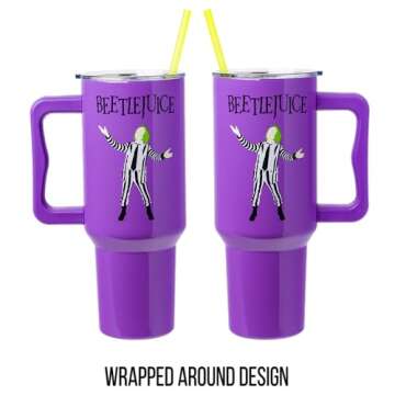 Beetlejuice Stainless Steel Tumbler with Handle