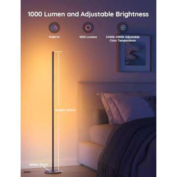 Govee RGBIC Smart Floor Lamp with Music Sync & 16M Colors