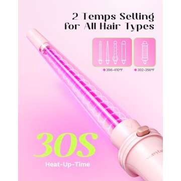 Wavytalk 5 in 1 Curling Iron & Wand Set - Pink