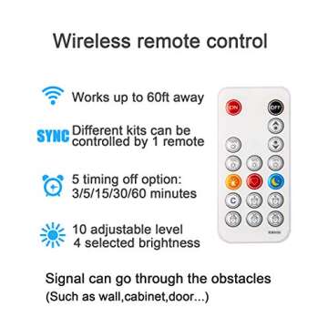 WOBANE Under Cabinet LED Lighting Kit - Easy Install