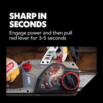 Oregon CS1500 18-inch 15 Amp Self-Sharpening Corded Electric Chainsaw, with Integrated Self-Sharpening System (PowerSharp), 2-Year Warranty, 120V, Grey, Black