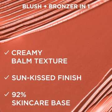 IT Cosmetics Glow with Confidence Sun Cream Blush, Sun Warmth-Blendable & Buildable Blush + Bronzer for a Pop of Sun-Blushed Color - 24HR Hydration with Hyaluronic Acid, Peptides & Vitamin E- 0.63 oz