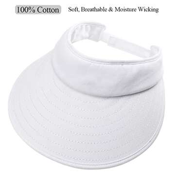 Sun Visor Hats Women Large Brim Summer UV Protection Beach Cap