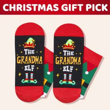 HAPPYPOP Christmas Stocking Socks for Women Gifts