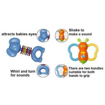 8pcs Educational Baby Teether Toys for Newborns