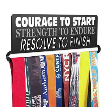 Gone For a Run | Runner's Race Medal Hanger | Courage to Start