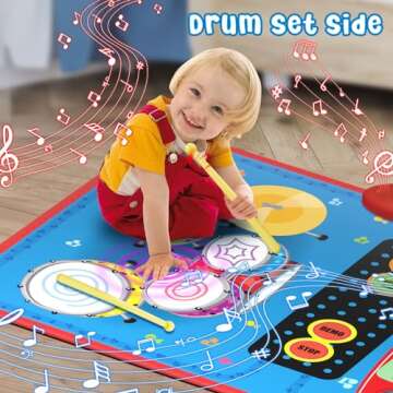 2-in-1 Musical Mat Toys: Birthday Gift for Ages 1-5