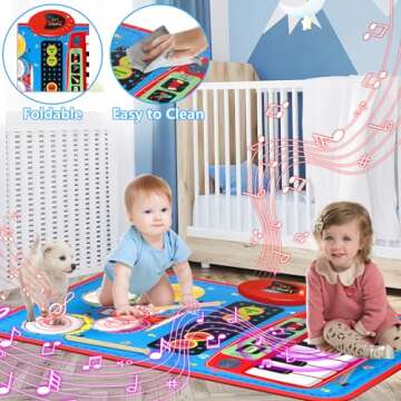 2-in-1 Musical Mat Toys: Birthday Gift for Ages 1-5