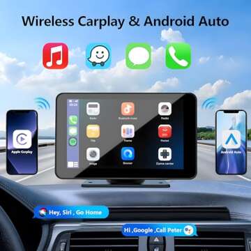 7" HD Portable Car Stereo with Apple CarPlay & Android Auto