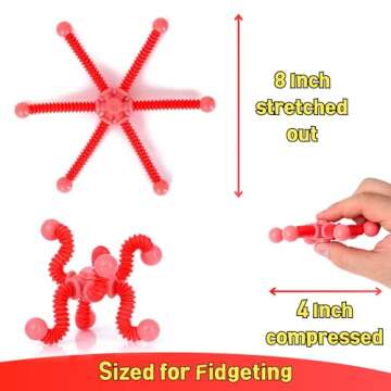 NUTTY TOYS Ultimate Pop Tubes Fidget Spinner - Top Stress & Anxiety Relief Sensory Toy 2024, Unique Easter Basket Stuffers Idea for Toddler Kids & Adults, Best Teen Girl Teenage Boy & Tween Gifts