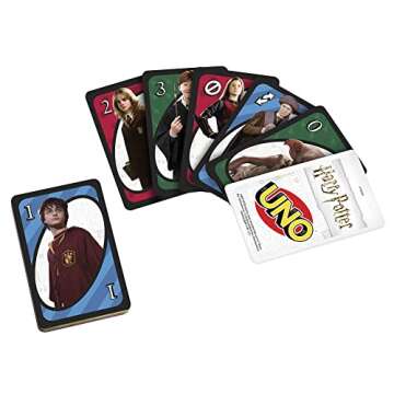 Mattel Games UNO Harry Potter Card Game for Kids, Adults and Game Night based on the Popular Series for 2-10 Players