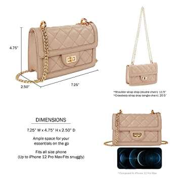 Trendy SG SUGU Quilted Crossbody Bag for Women