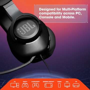 JBL Quantum 100 Gaming Headset Renewed Black