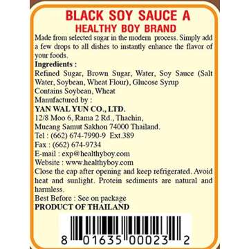 Healthy Boy Thai Black Soy Sauce, 14 Ounces, Product of Thailand (1 Bottle)