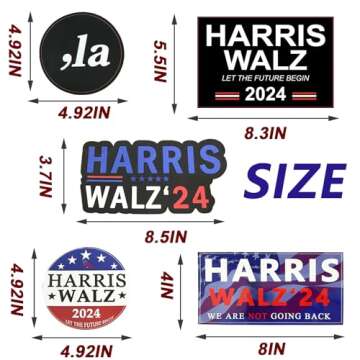 10 Packs Kamala Harris for President Sticker, Harris Walz 2024 Stickers,Kamala Harris Bumper Sticker,We are Not Going Back (Kamala Harris-2)