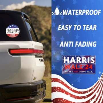 10 Packs Kamala Harris for President Sticker, Harris Walz 2024 Stickers,Kamala Harris Bumper Sticker,We are Not Going Back (Kamala Harris-2)