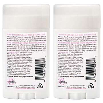 EARTH SCIENCE - Aluminum-Free Natural Lavender and Tea Tree Deodorant (2pk, 2.45 oz.)