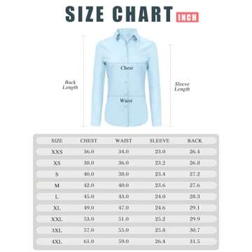 Ruisin Womens Soft Wrinkle Free Button Down Shirts for Women Long Sleeve Formal Work Dress Blouses Tops White Size XXS