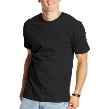 Hanes Beefy-T Men's Heavyweight Cotton Crewneck Tee - 1 or 2 Pack