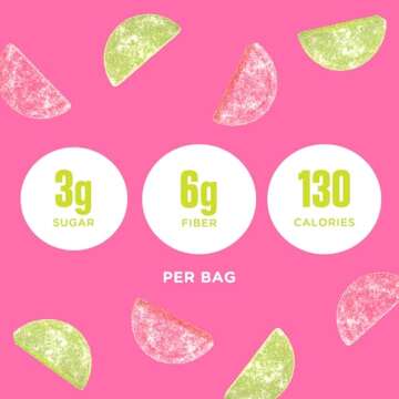 SmartSweets Sourmelon bites, Low Sugar Gummy Candy (3g), Low Calorie (130), Gluten-Free -1.8oz (Pack of 6) Packaging may vary