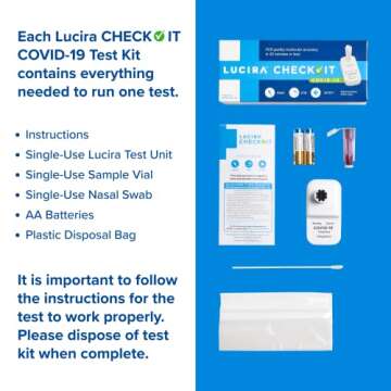 Lucira CHECK-IT COVID-19 Test Kit, 1 Pack, 1 Test Total, The Only FDA Authorized Molecular Test, Results at Home in 30 Minutes or less, 98% Accurate