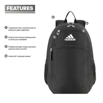 Adidas Striker Sports Backpack for Boys/Girls 28L