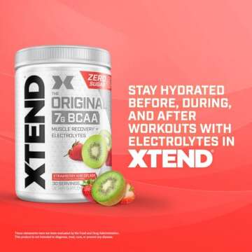 Xtend XTEND Original BCAA Powder 7g BCAA and 2.5g L-Glutamine, Sugar Free Post Workout Muscle Recovery Drink with Amino Acids for Men & Women, 30 Servings