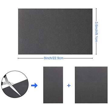 Abrasive Dry Wet Waterproof Sandpaper Sheets Assorted Grit of 400/600/ 800/1000/ 1200/1500 for Furniture, Hobbies and Home Improvement, 12 Sheets (2.8 x 4.5 Inch)