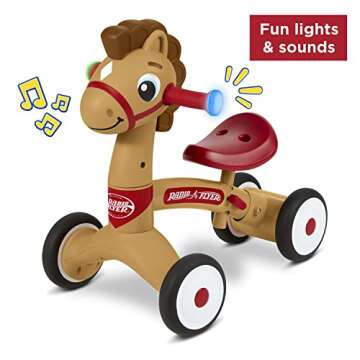 Radio Flyer Lil' Racers: Percy The Pony Ride on Toy, for Ages 1-3,Red