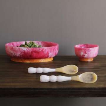 RESIN Rio Bubble Salad Servers for Stylish Entertaining