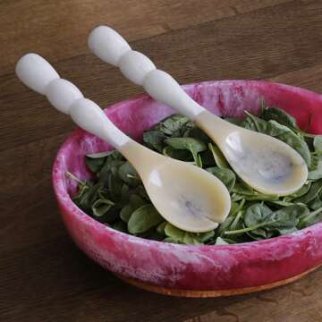 RESIN Rio Bubble Salad Servers for Stylish Entertaining