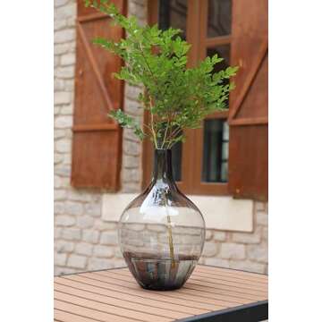 Black Clear Glass Vase Balloon Jug Flower Vases Decorative Centerpieces Home Decor Modern Vase for Wedding Party Living Room Office Housewarming Gift…