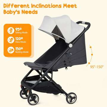 GAOMON Compact One-Hand Fold Lightweight Stroller