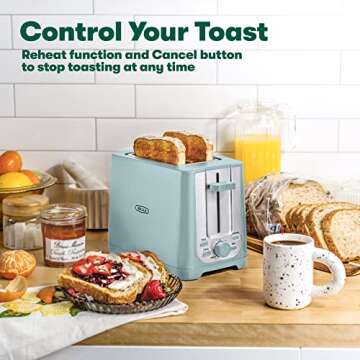 BELLA 2 Slice Toaster with Auto Shut Off Feature