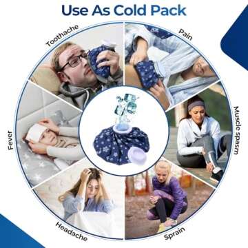 Ice Pack for Injuries Reusable: Ohuhu 3 Packs Ice Cold Packs Ice Bag Hot Water Hot & Cold Therapy Pain Relief for Knee Leg Injury No-Leak Breathable Waterproof Ice Bags 3 Sizes 6"/9"/11", Snowflake