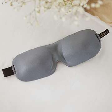 Bucky 40 Blinks No Pressure Eye Mask for Travel & Sleep, Cool Gray, One Size