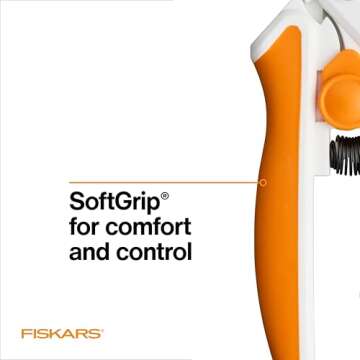 Fiskars Micro-Tip Spring Assisted Scissors, Precision Cutting Stainless Steel Blades, Comfort Handle, Cut Details in Fabric, Sewing Scissors and Arts and Crafts Tools