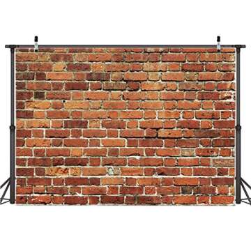 AIIKES 7x5FT Red Brick Wall Backdrop Brick Photography Backdrops Baby Birthday Party Graduation Home Decoration Background Photo Booth Studio Prop Banner 11-506