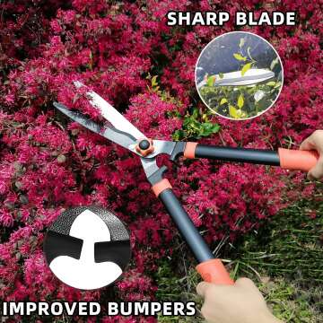 Loppers Hedge Shears & Pruners Combo Set 3-Piece Hedge Clippers, Heavy Duty Tree & Shrub Care Kit for Yard, Lawn & Garden, Professional Branch Cutter Tree Trimmer for Indoor & Outdoor Gardening