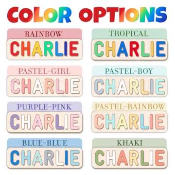 Personalized Wooden Name Puzzle for Toddlers 1-3 - Custom Baby Gifts First Christmas Birthday Gifts Toys for 1 Year Old Girl - Toddler Early Learning Toys Educational Toys for Baby Boy Girls