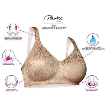 Playtex 18-Hour Wireless Bra for Everyday Comfort