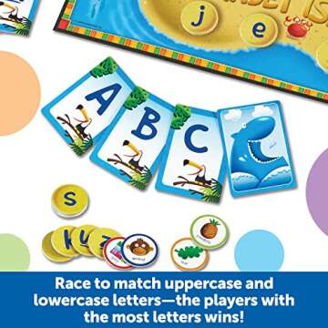 Learning Resources Alphabet Island, Letter & Sounds Game, Language Development Toy, Alphabet Learning Toys, ABC Board Games for Kids, Ages 4+