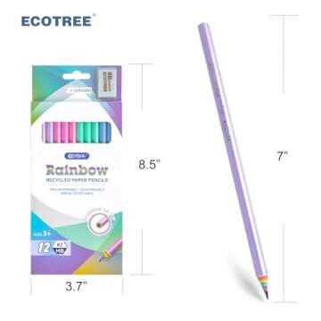 Eco-Friendly Recycled Paper HB Pencils 12-Pack