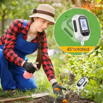 Soil Moisture Meter with pH and Temperature Functions