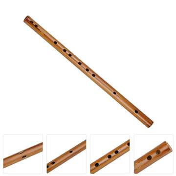 Wooden Flute Wooden Piccolo Wooden Musical Instrument Traditional Chinese Musical Birthday for Beginners (Key G)