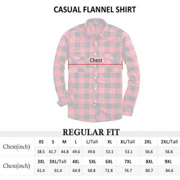 Alimens & Gentle Men's Button Down Regular Fit Long Sleeve Plaid Flannel Casual Shirts