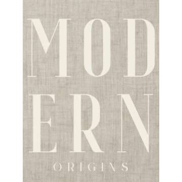 Modern Origins: Thick Decorative Book | Photographed Linen Fabric Book | Almost 2 Inches Thick | Display Book For Staging and Stacking Interior Design | Faux book for decoration