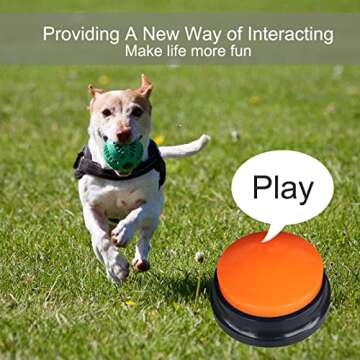 Artist Unknown 4 Color Voice Recording Button, Dog Buttons for Communication Pet Training Buzzer, 30 Second Record & Playback, Funny Gift for Study Office Home - 4 Color Packs