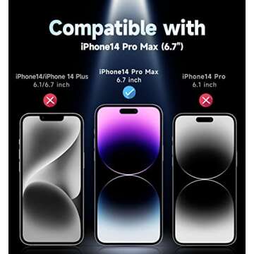 MAGIC JOHN 2 Pack for iPhone 14 Pro Max 6.7 inch Tempered Glass Screen Protector, Auto Dust-Elimination Installation, Bubble Free, Dynamic Island Compatible, HD Clear, Easy Installation