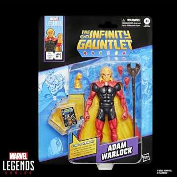 Marvel Legends Series Adam Warlock, Infinity Gauntlet Comics-Inspired Collectible 6-Inch Scale Action Figure with Character-Sized Comic Accessory